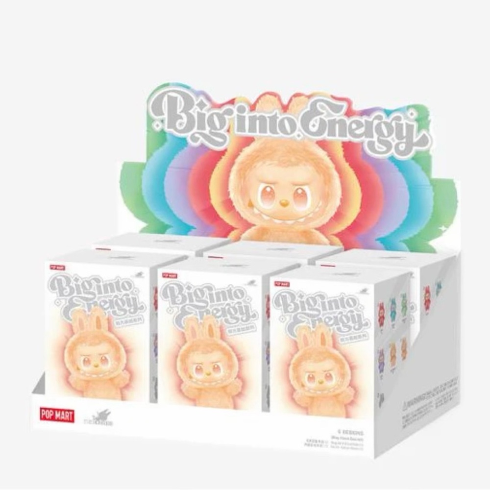 POP MART Big into Energy Plush Bunny Figurine -set of 6, all 6 colors